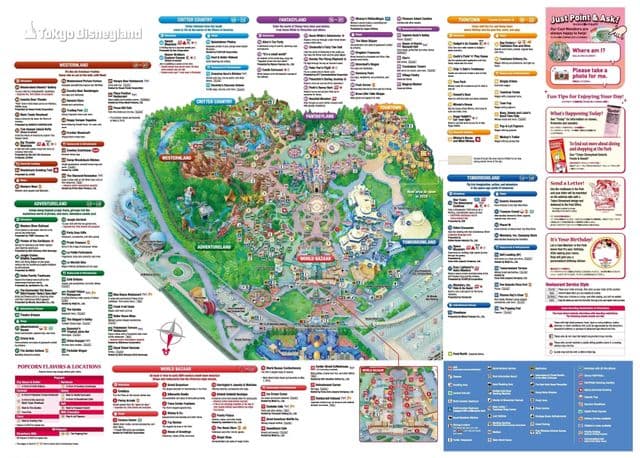 Mapa do parque da Disneylândia de Tóquio
